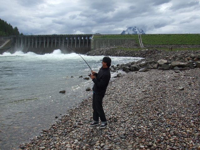 Aaron Fishing Jackson Dam