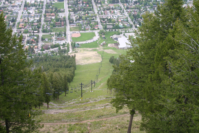 View of Chairlift from top of Snow King