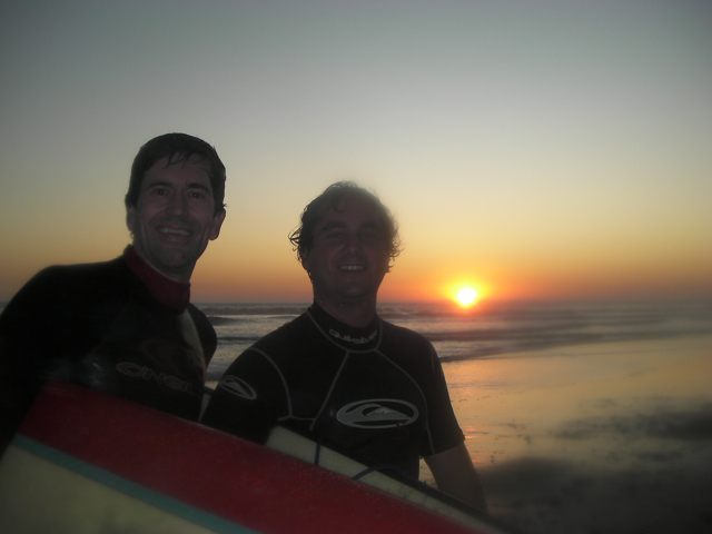 John and Geoff at Sunset