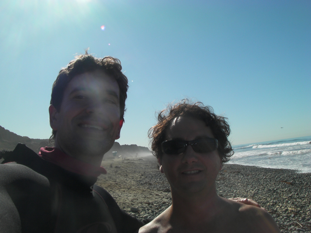 John and Geoff at the Beach